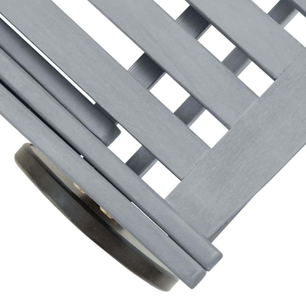 liggestol med hynde massivt akacietræ