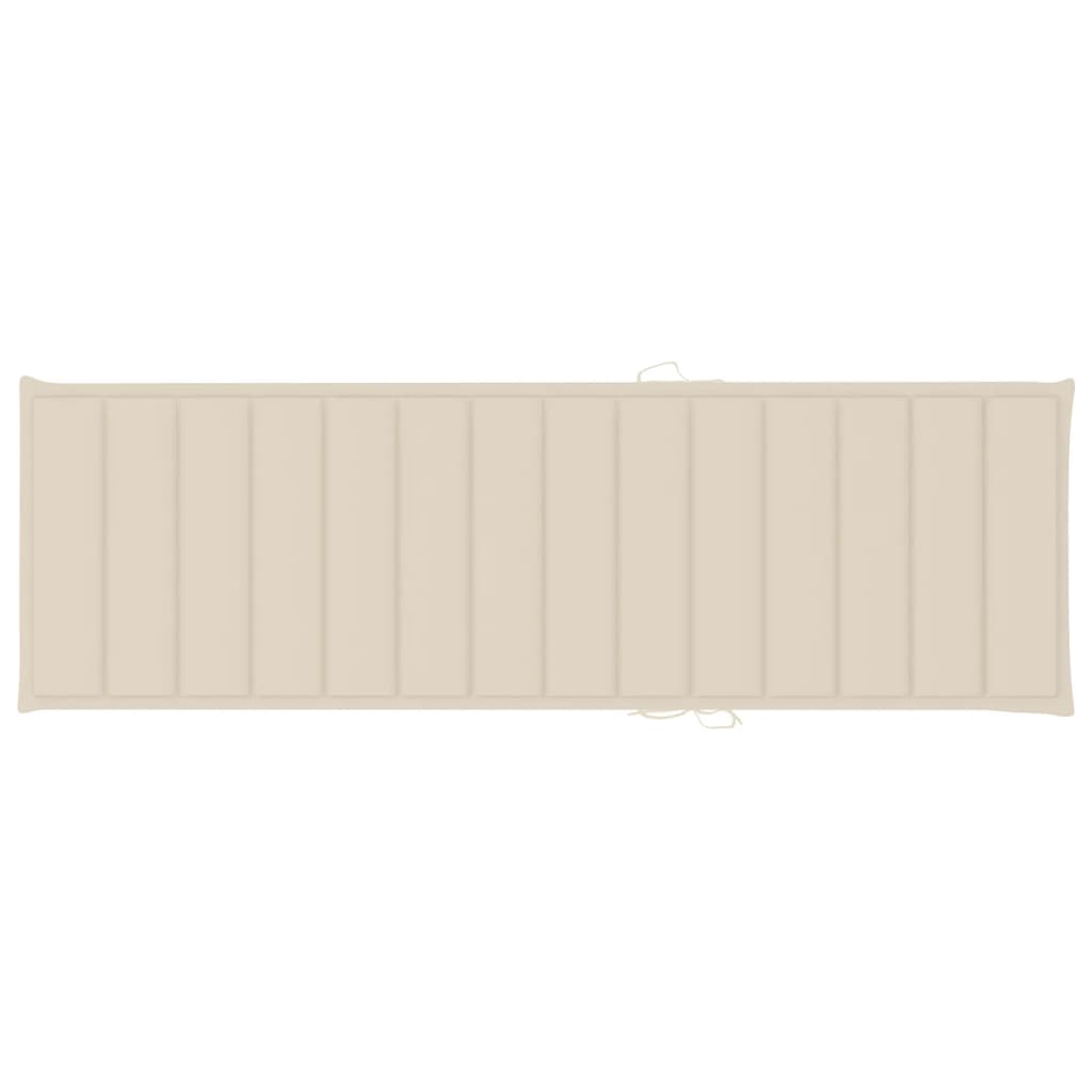 liggestol med hynde massivt akacietræ