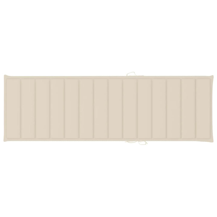 liggestol med hynde massivt akacietræ