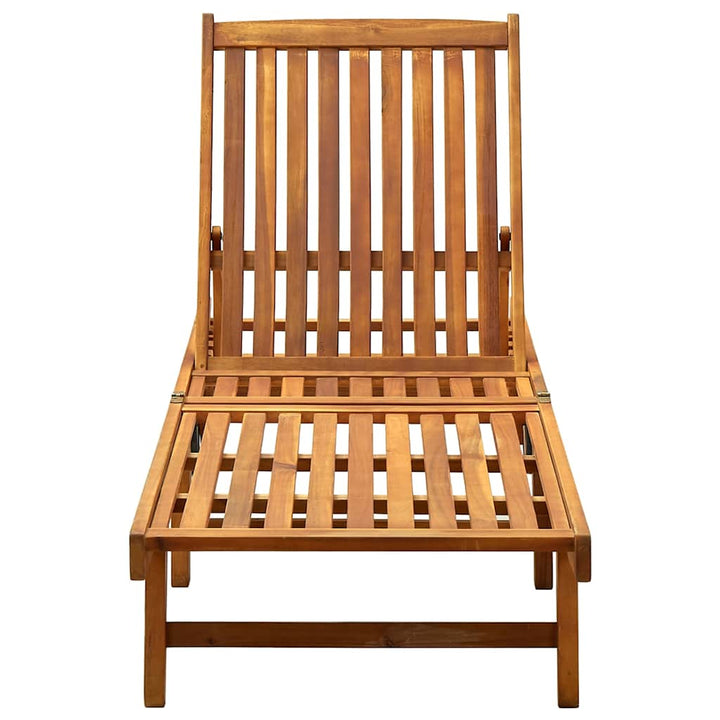 liggestol med hynde massivt akacietræ