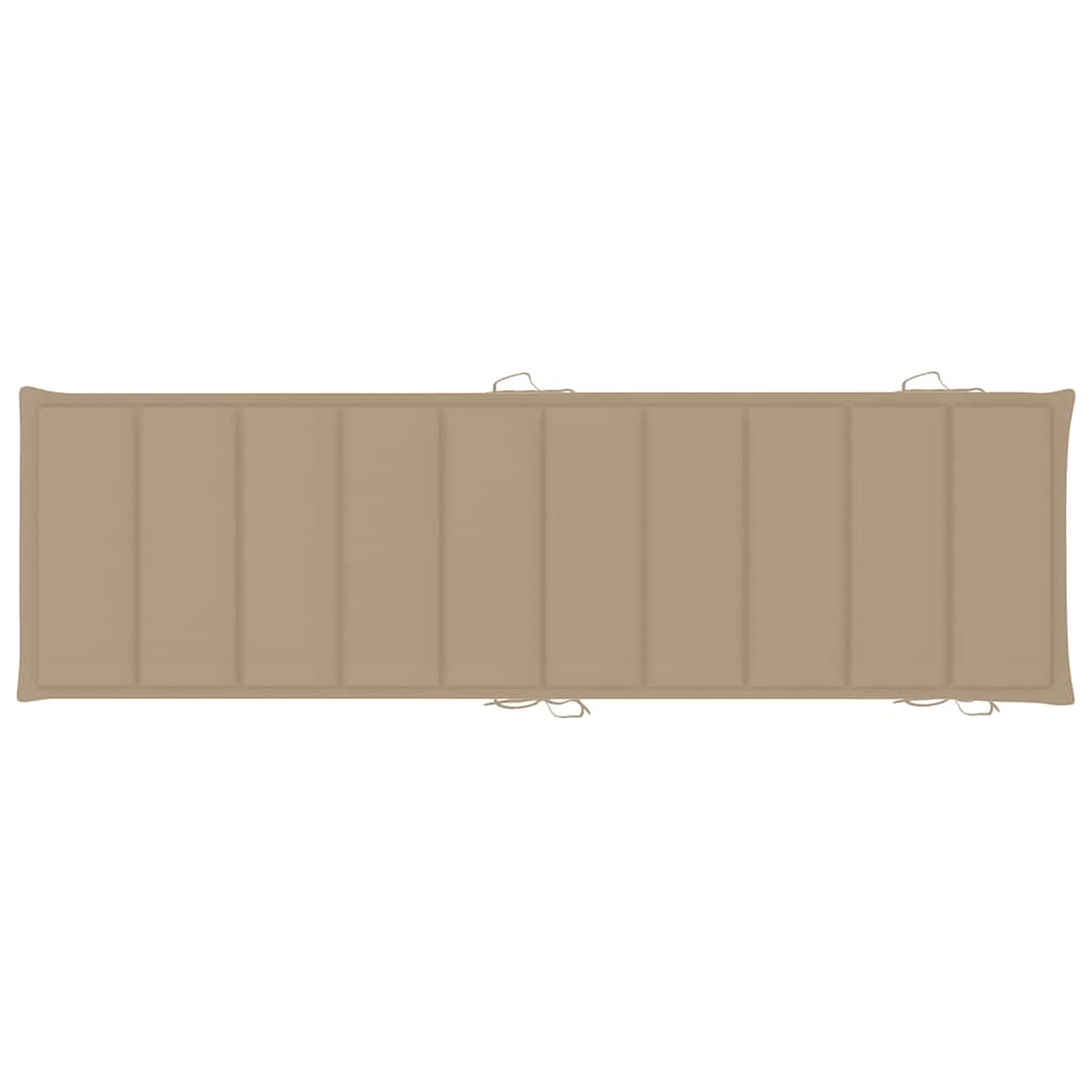 liggestol med hynde massivt akacietræ