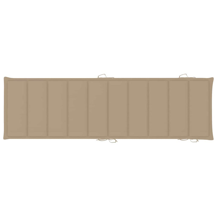 liggestol med hynde massivt akacietræ