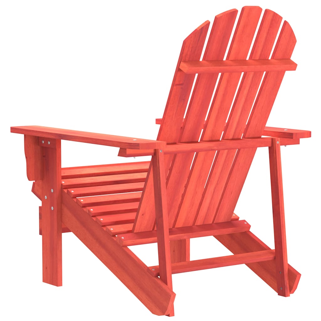 Adirondack-havestol massivt grantræ rød