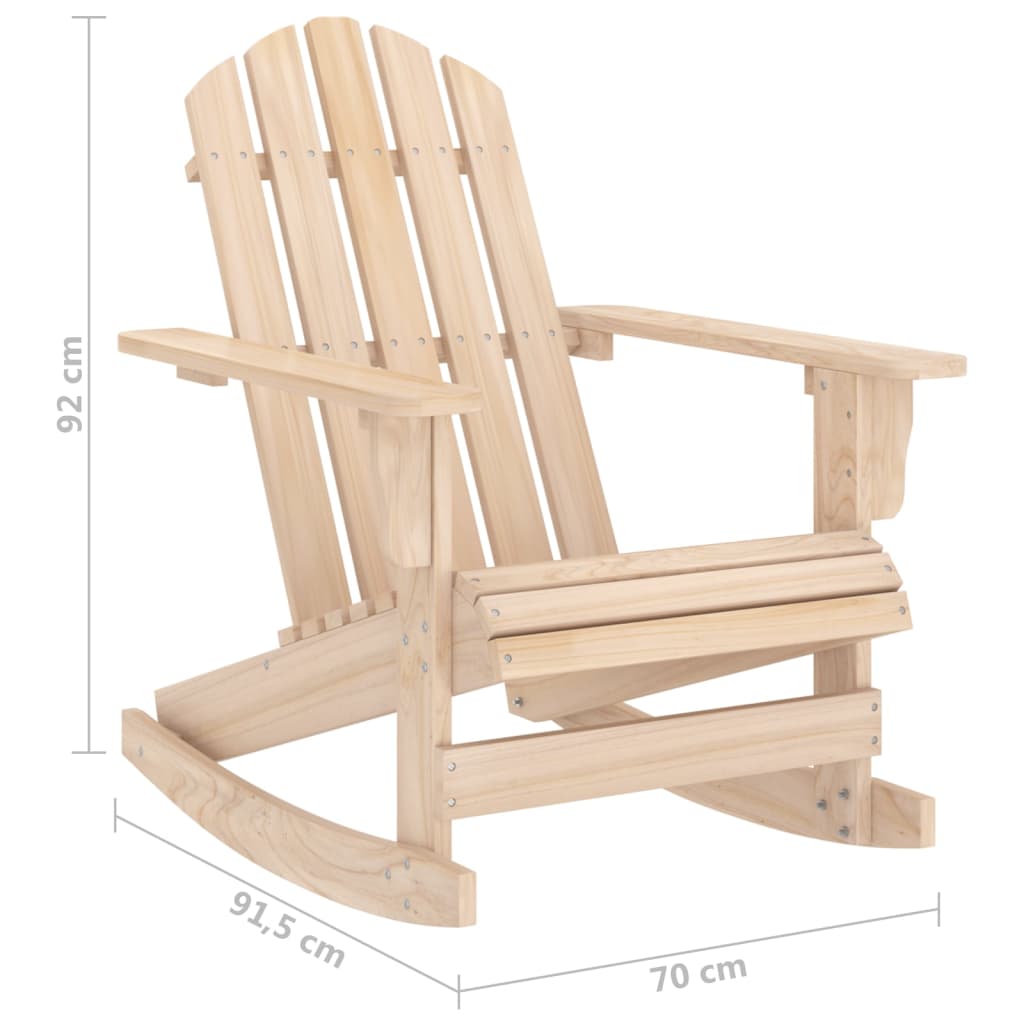 Adirondack-gyngestol massivt grantræ