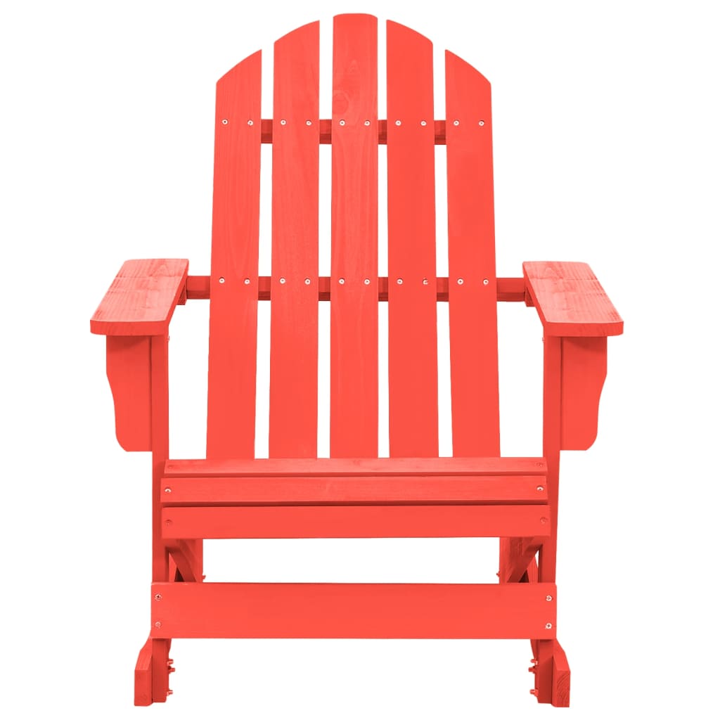 Adirondack-gyngestol massivt grantræ rød