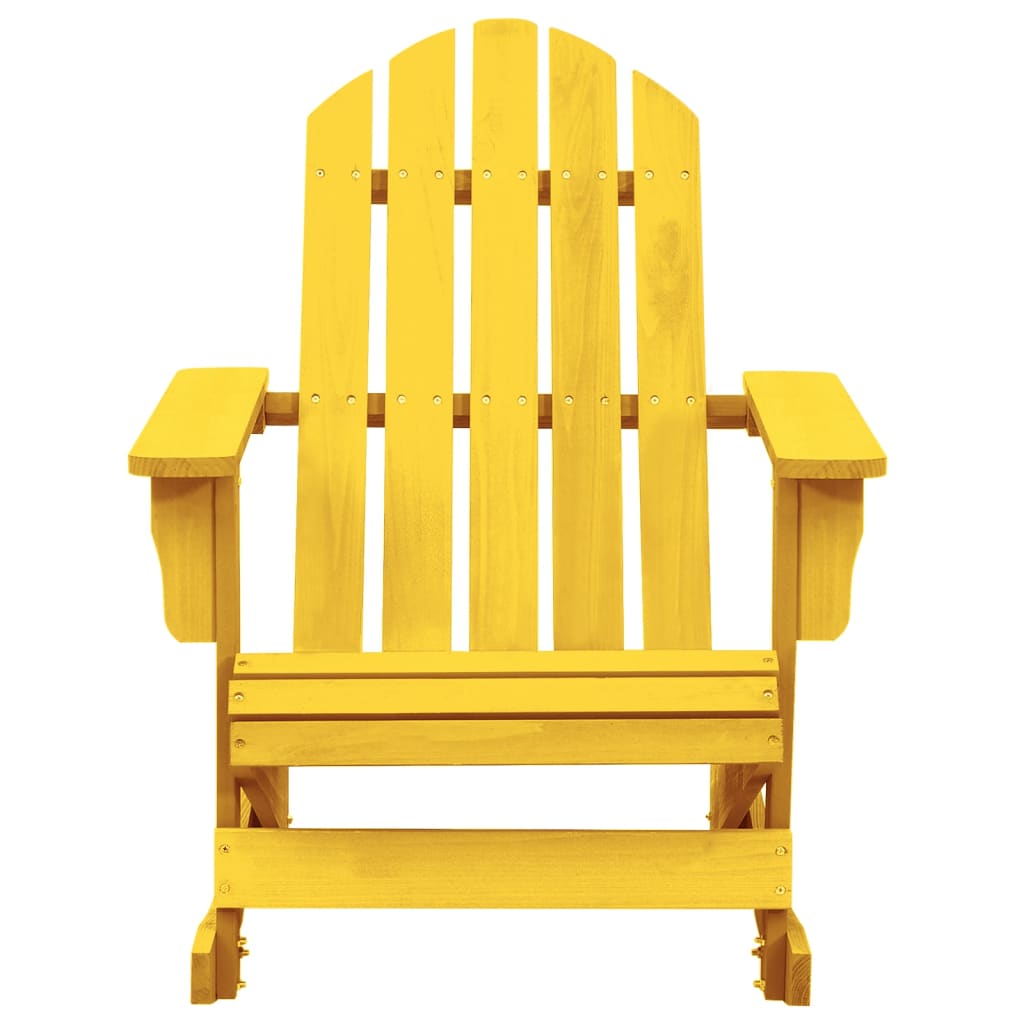 Adirondack-gyngestol massivt grantræ gul