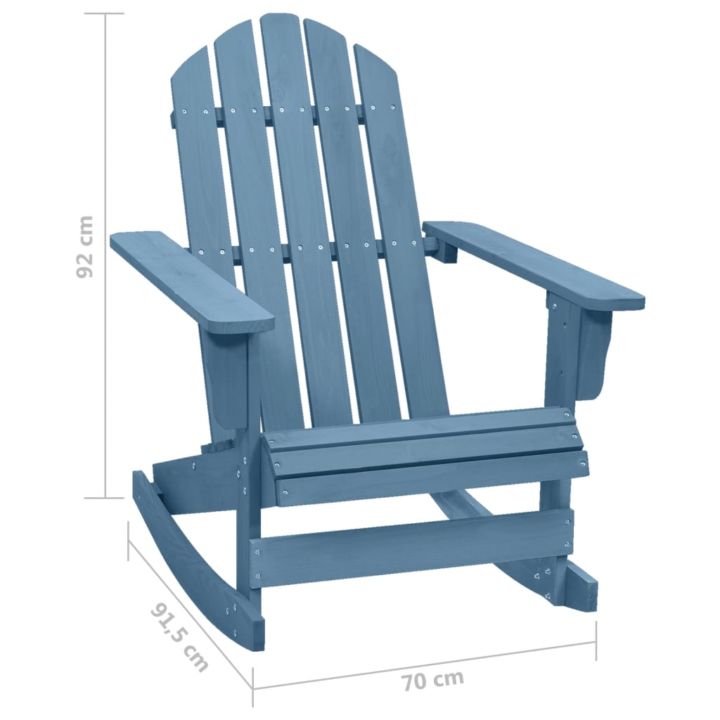 Adirondack-gyngestol massivt grantræ blå