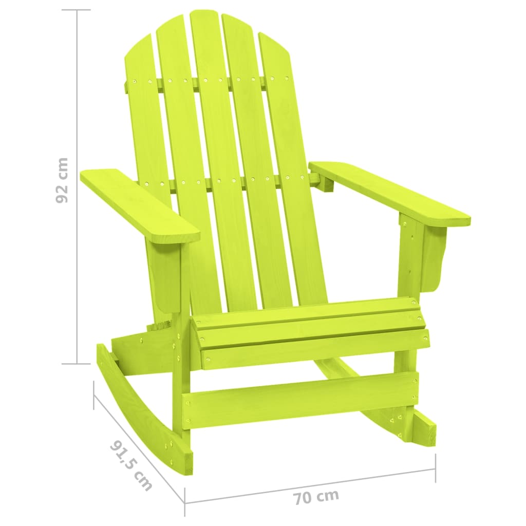 Adirondack-gyngestol massivt grantræ grøn