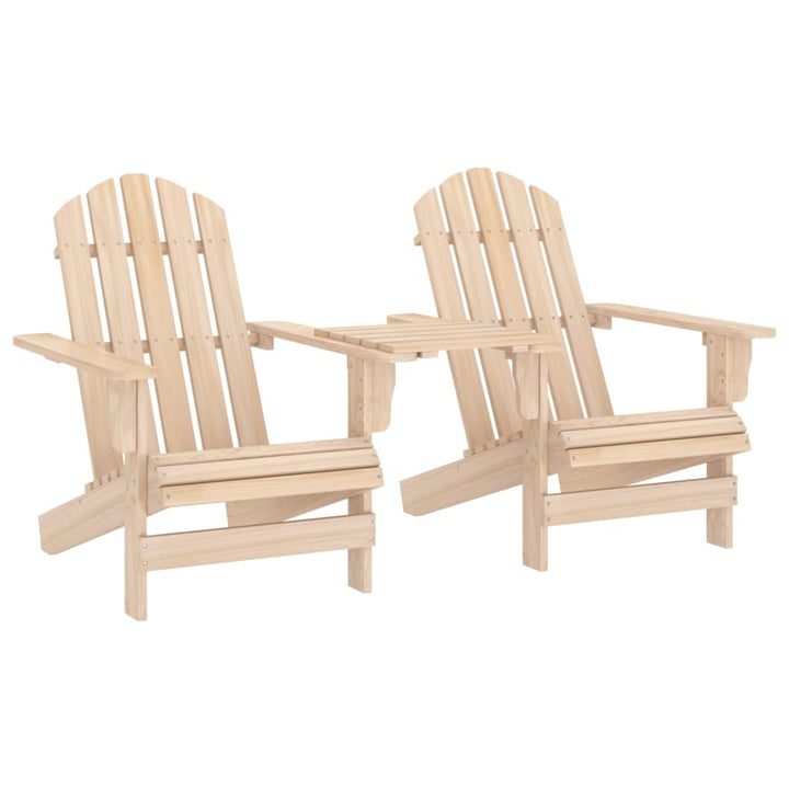 Adirondack-havestole med tebord massivt grantræ