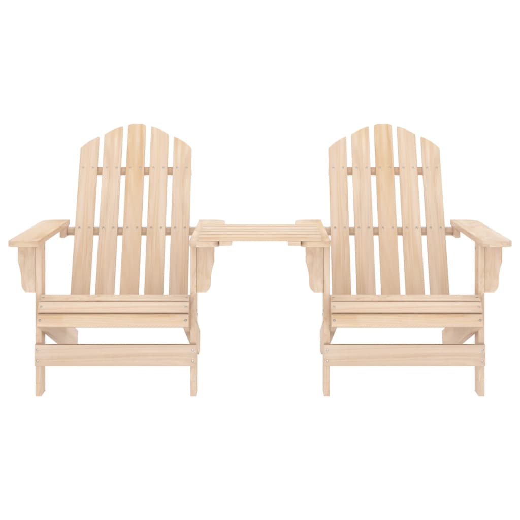 Adirondack-havestole med tebord massivt grantræ