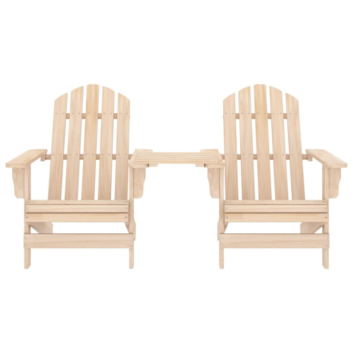 Adirondack-havestole med tebord massivt grantræ