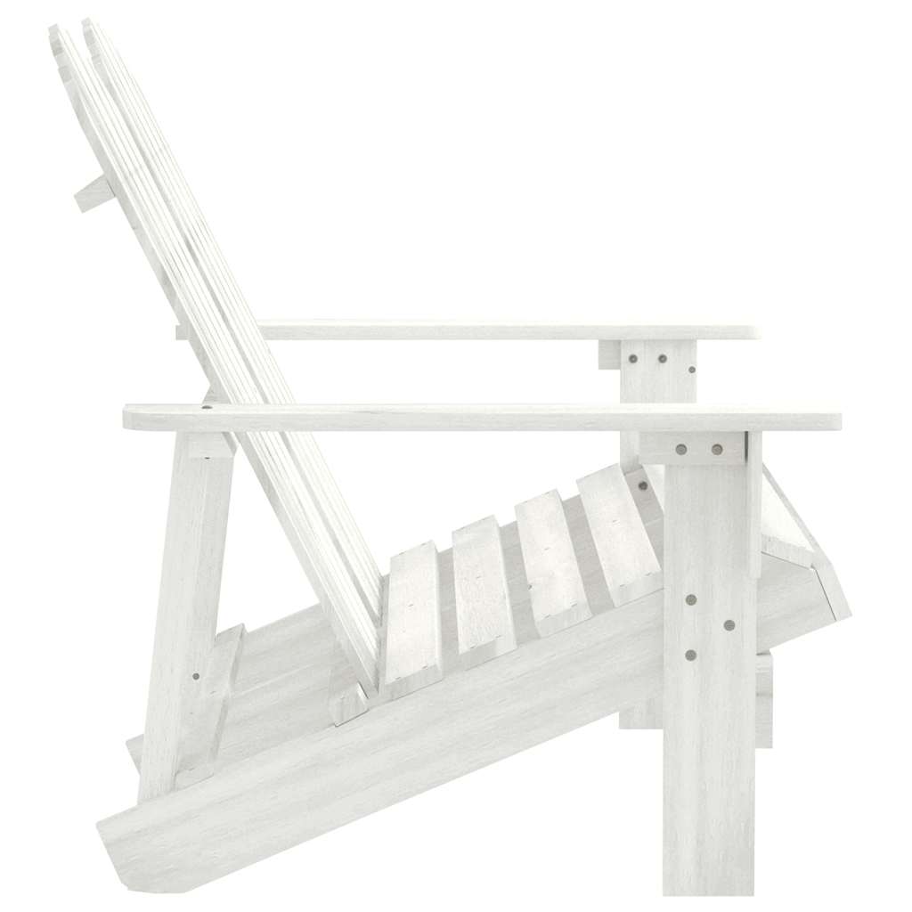2-personers Adirondack-havestol massivt grantræ hvid