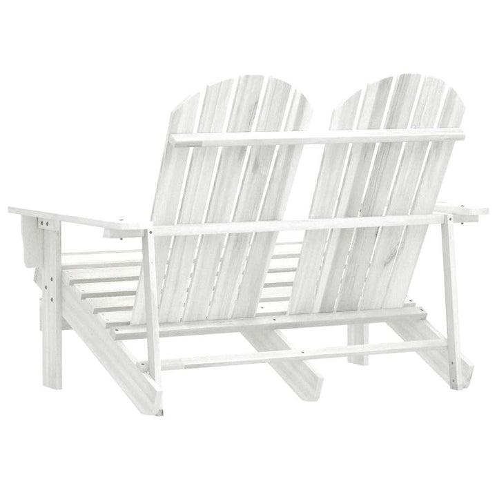 2-personers Adirondack-havestol massivt grantræ hvid