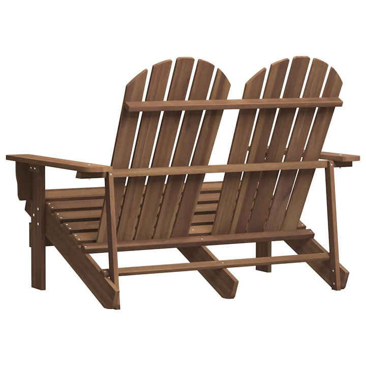 2-personers Adirondack-havestol massivt grantræ brun