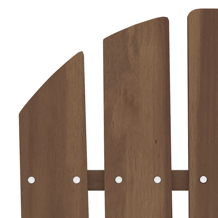 2-personers Adirondack-havestol massivt grantræ brun