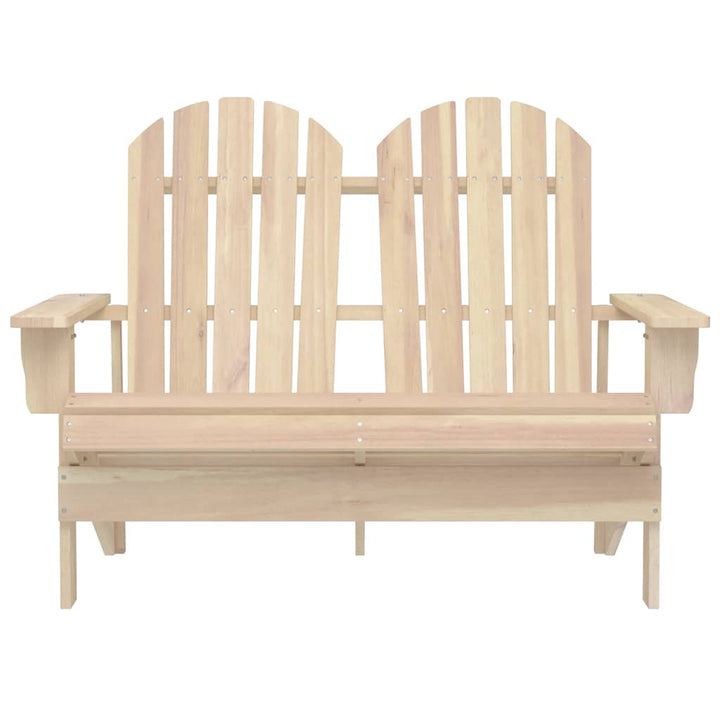 2-personers Adirondack-havestol massivt grantræ