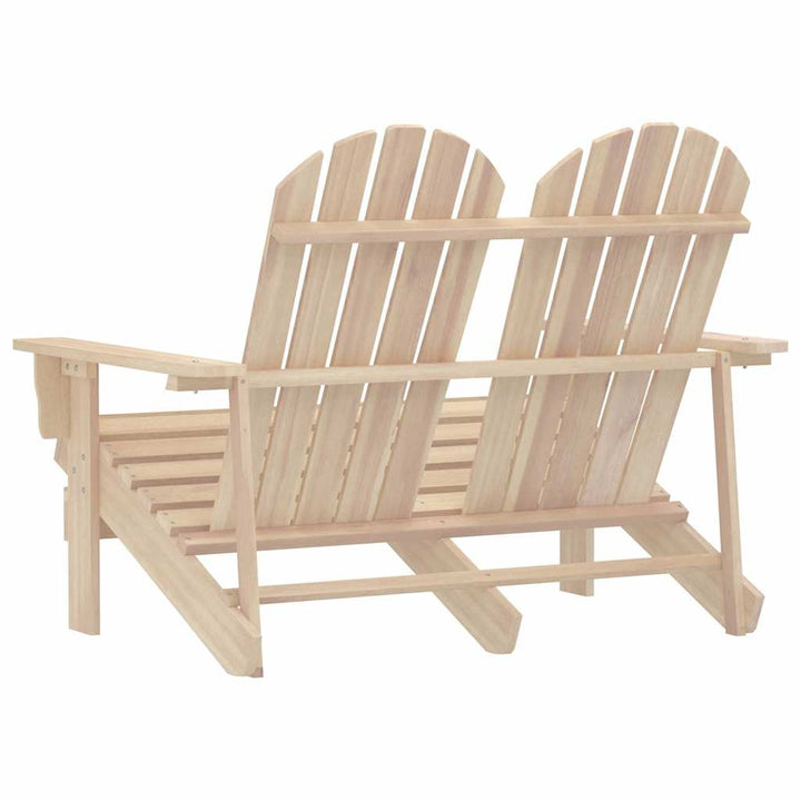 2-personers Adirondack-havestol massivt grantræ