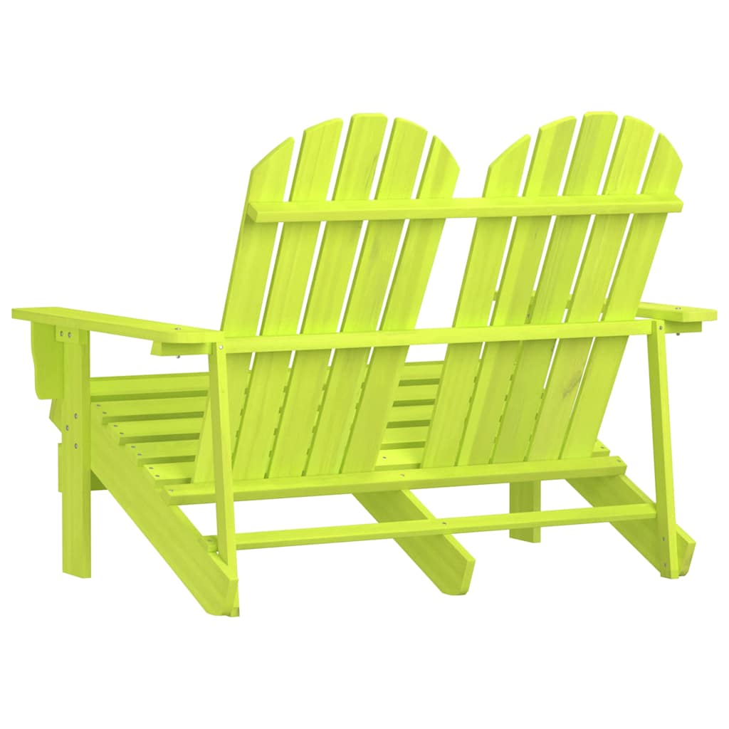 2-personers Adirondack-havestol massivt grantræ grøn