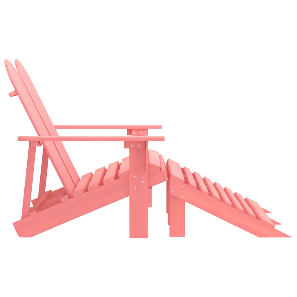 2-personers Adirondack-havestol med fodstøtte grantræ pink