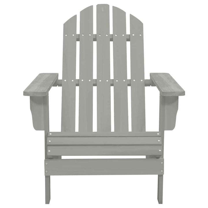Adirondack-havestol med bord massivt grantræ grå