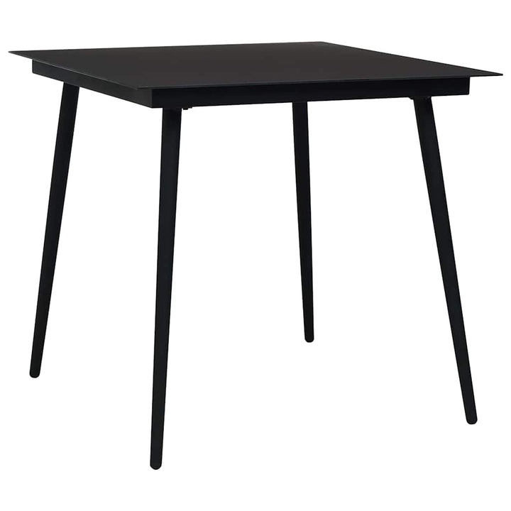 udendørs spisebordssæt 3 dele polyrattan og glas