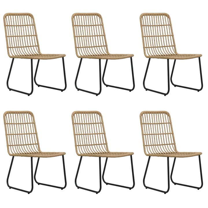 udendørs spisebordssæt 7 dele polyrattan og glas