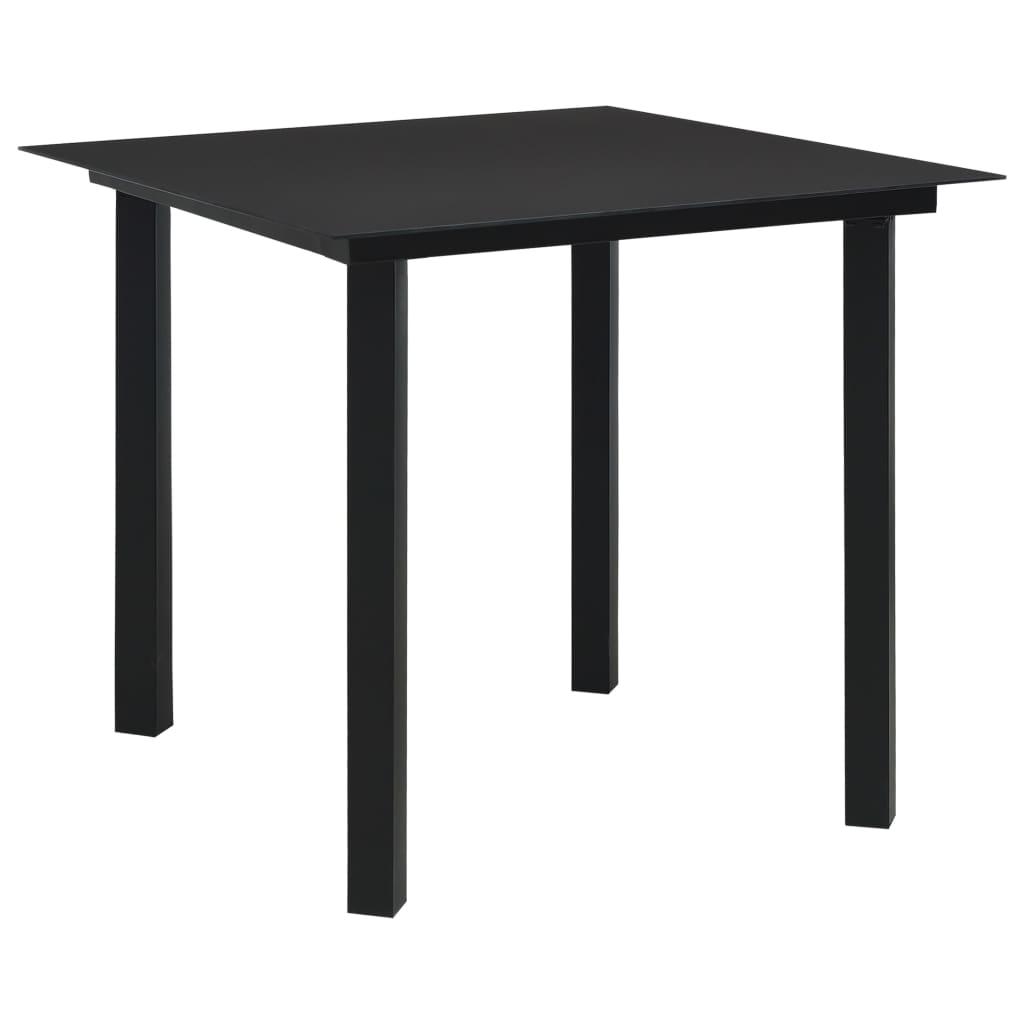 udendørs spisebordssæt 3 dele polyrattan og glas