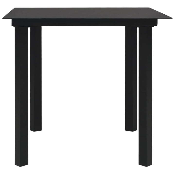 udendørs spisebordssæt 3 dele polyrattan og glas