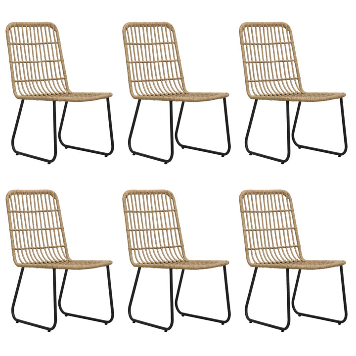 udendørs spisebordssæt 7 dele polyrattan og glas