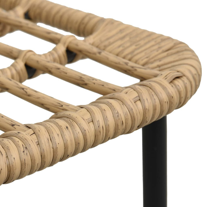 udendørs spisebordssæt 9 dele polyrattan og glas