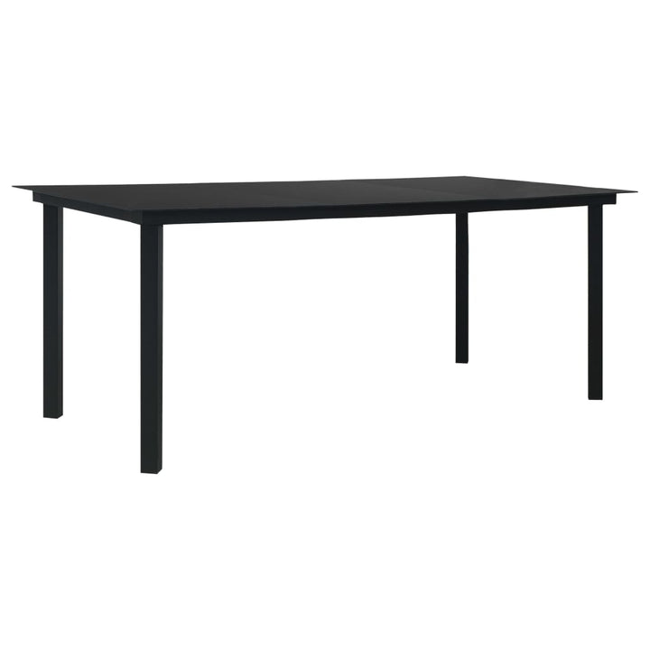 udendørs spisebordssæt 9 dele polyrattan og glas