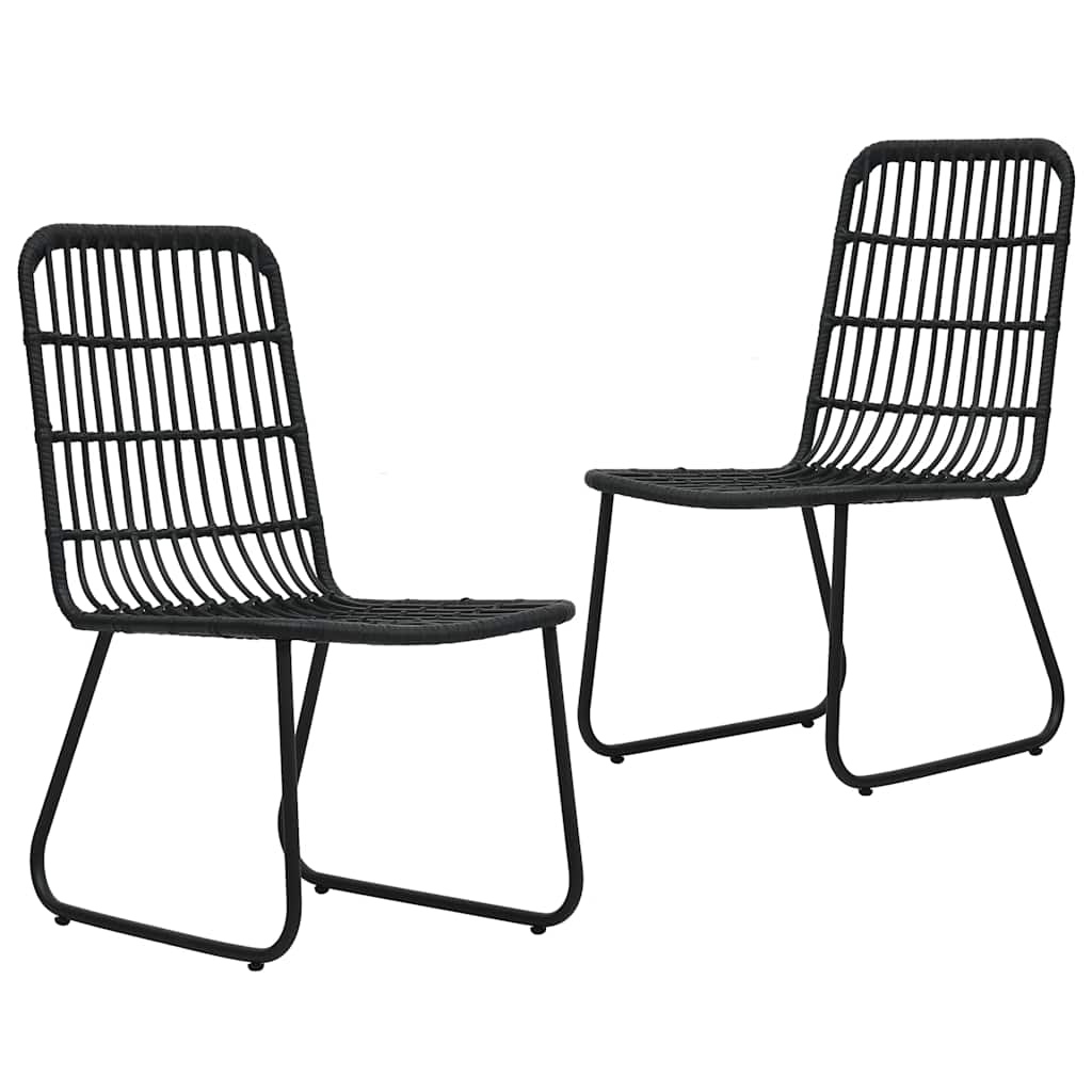 udendørs spisebordssæt 3 dele polyrattan og glas