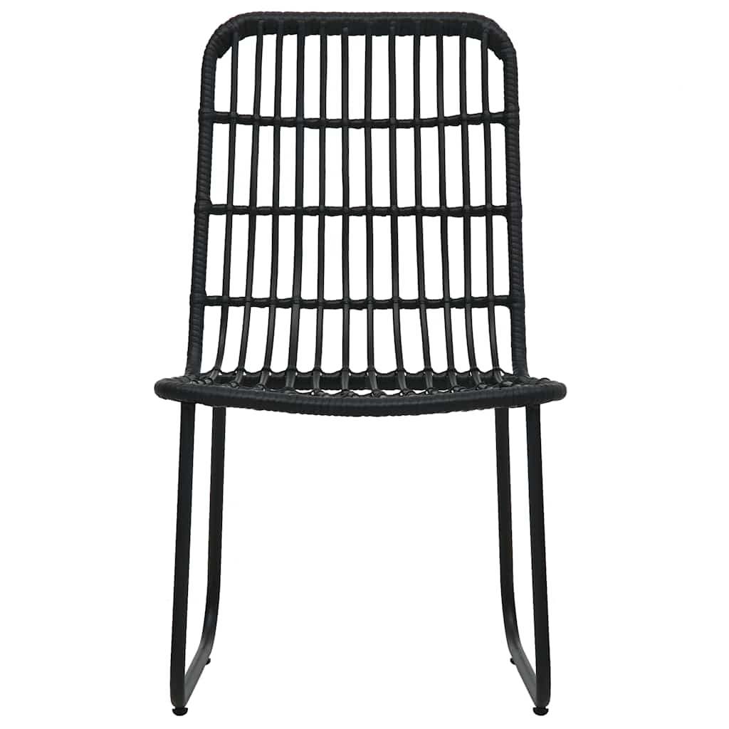 udendørs spisebordssæt 3 dele polyrattan og glas