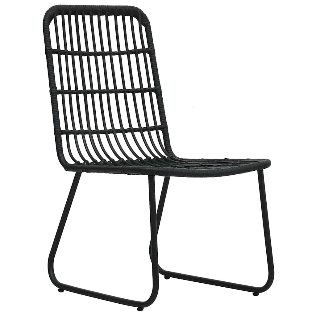 udendørs spisebordssæt 3 dele polyrattan og glas