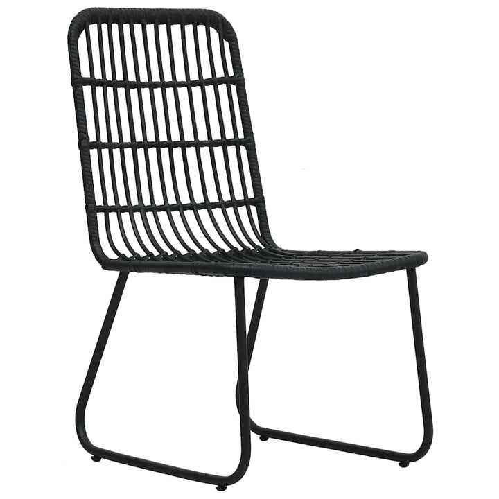udendørs spisebordssæt 3 dele polyrattan og glas
