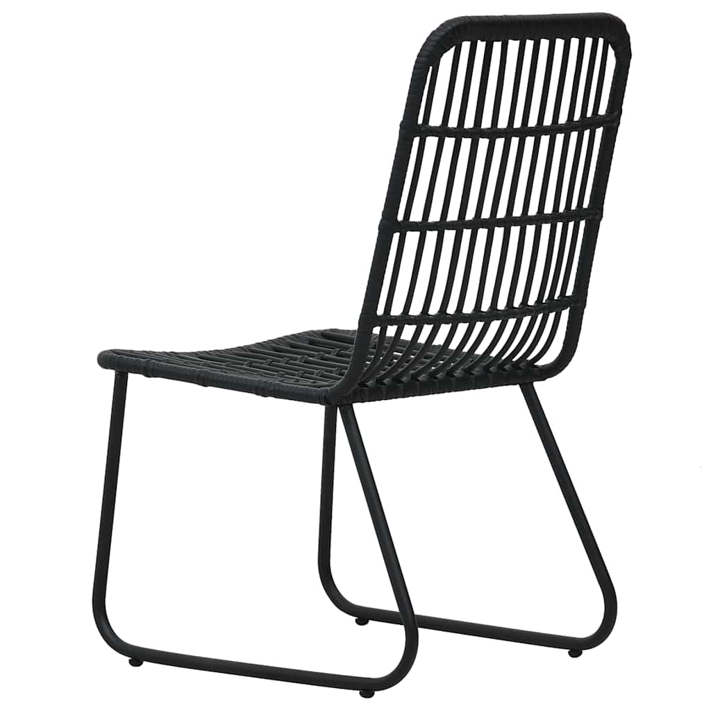 udendørs spisebordssæt 3 dele polyrattan og glas