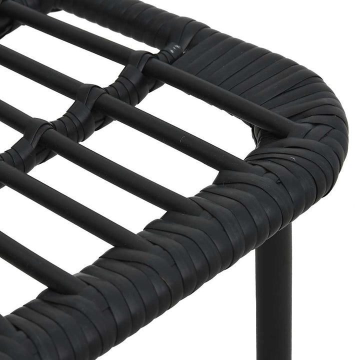 udendørs spisebordssæt 3 dele polyrattan og glas