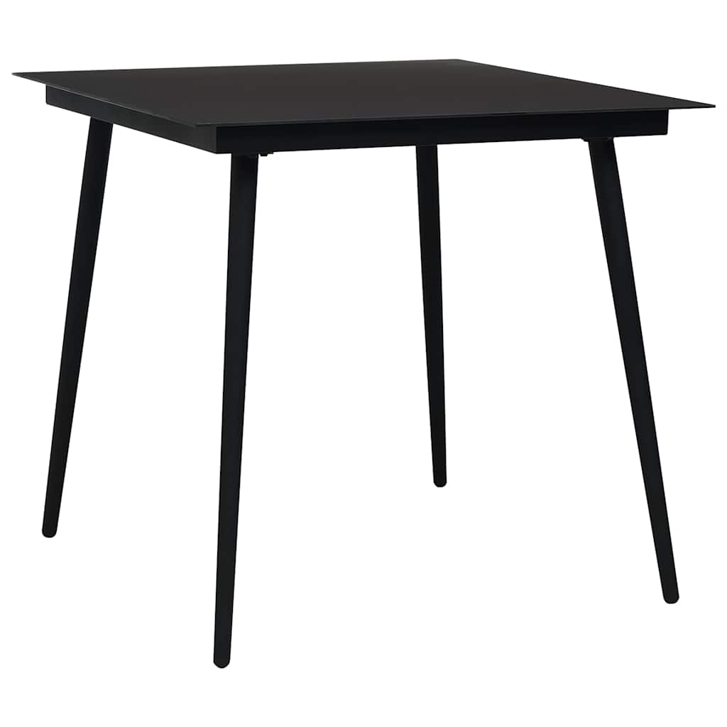 udendørs spisebordssæt 3 dele polyrattan og glas