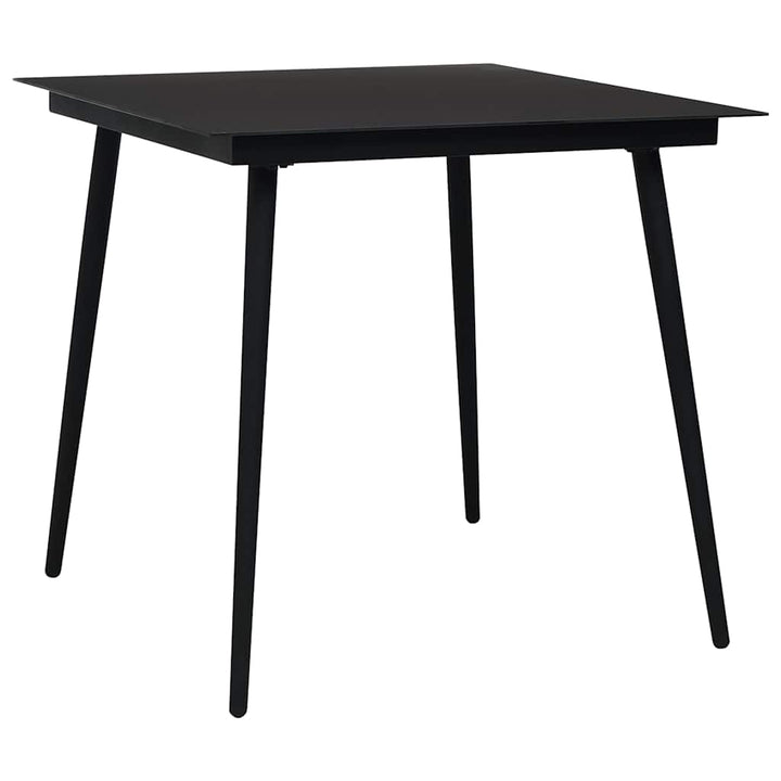udendørs spisebordssæt 3 dele polyrattan og glas