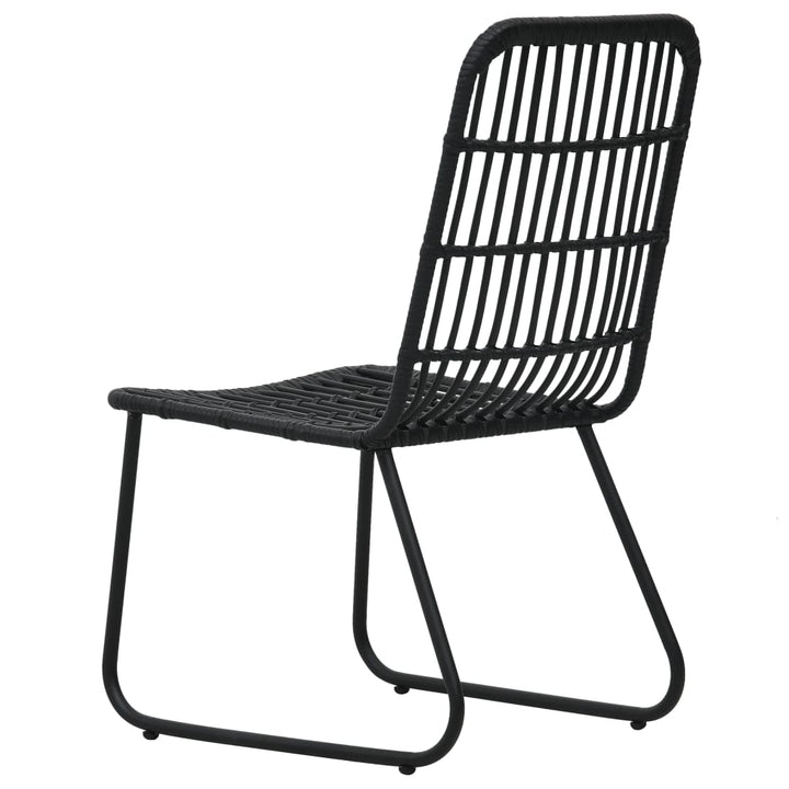 udendørs spisebordssæt 5 dele polyrattan og glas