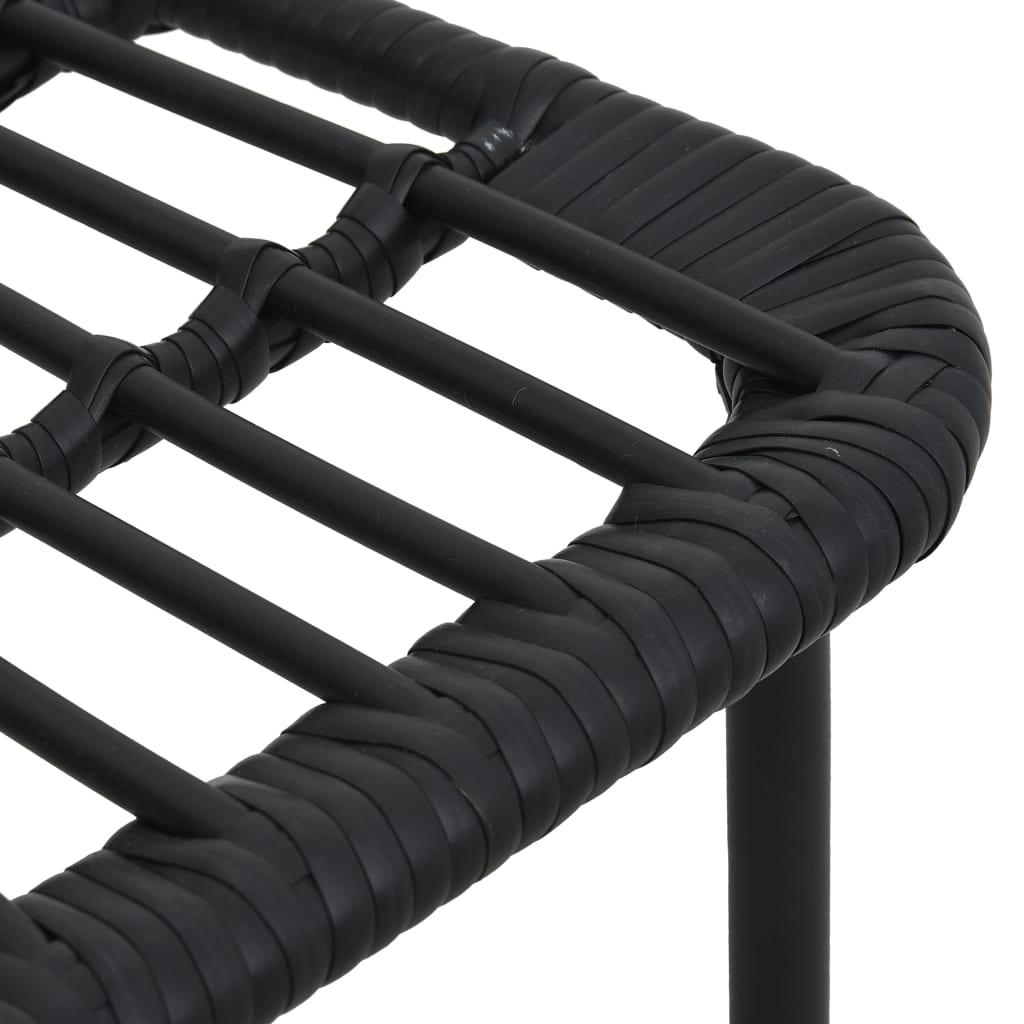 udendørs spisebordssæt 5 dele polyrattan og glas