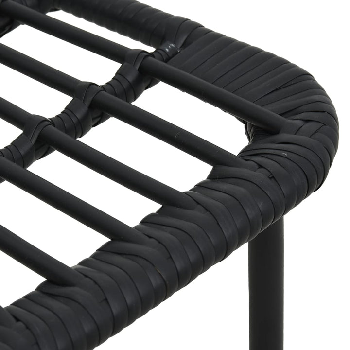udendørs spisebordssæt 5 dele polyrattan og glas