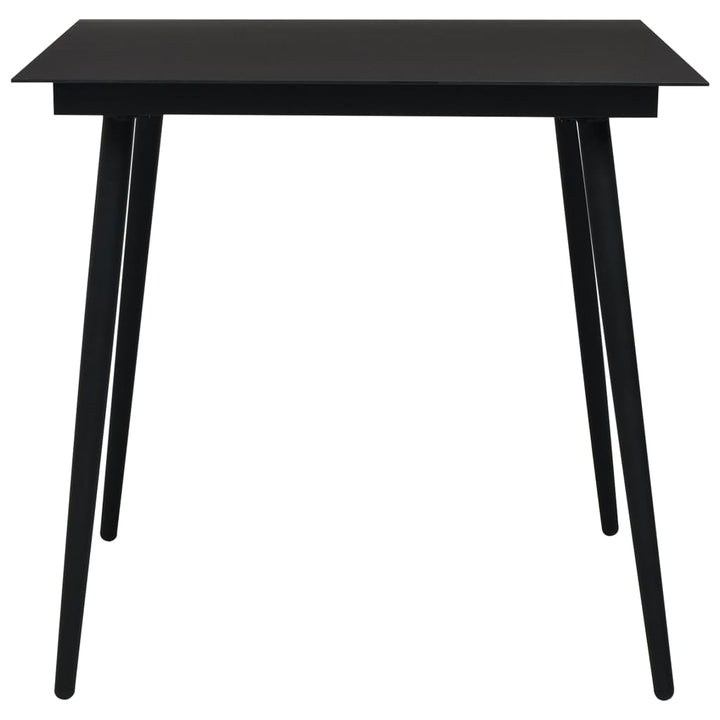 udendørs spisebordssæt 5 dele polyrattan og glas