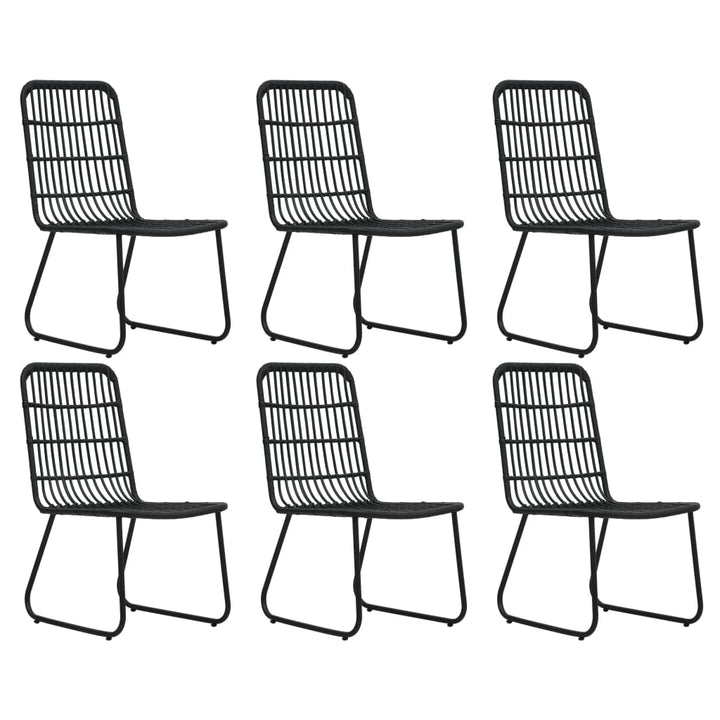udendørs spisebordssæt 7 dele polyrattan og glas