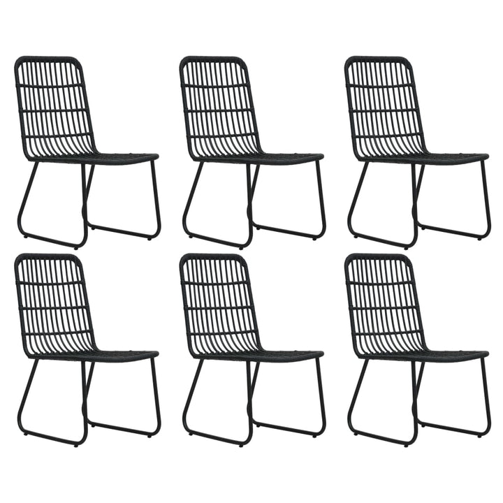 udendørs spisebordssæt 7 dele polyrattan og glas