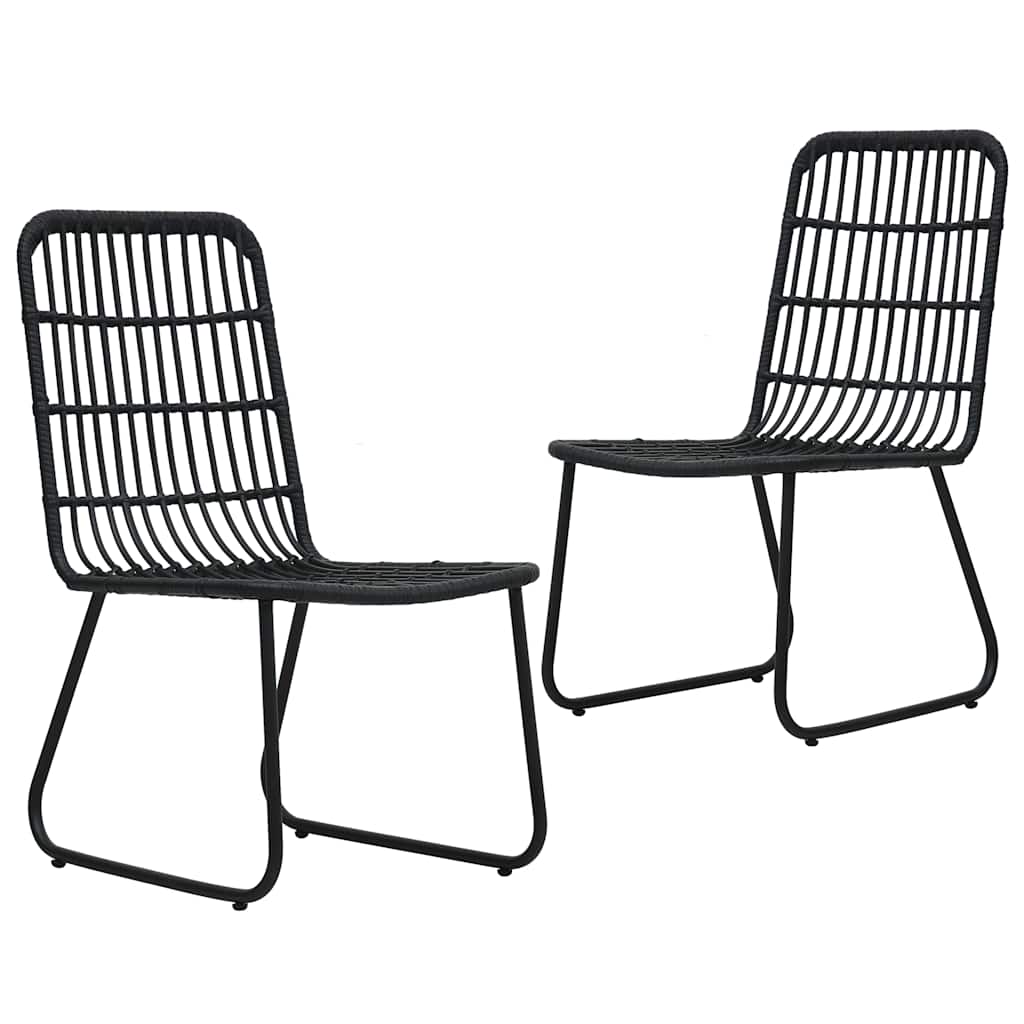 udendørs spisebordssæt 3 dele polyrattan og glas