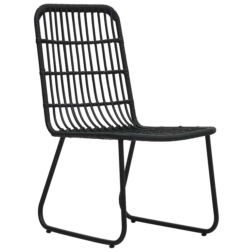 udendørs spisebordssæt 3 dele polyrattan og glas