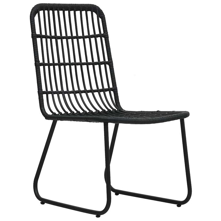 udendørs spisebordssæt 3 dele polyrattan og glas