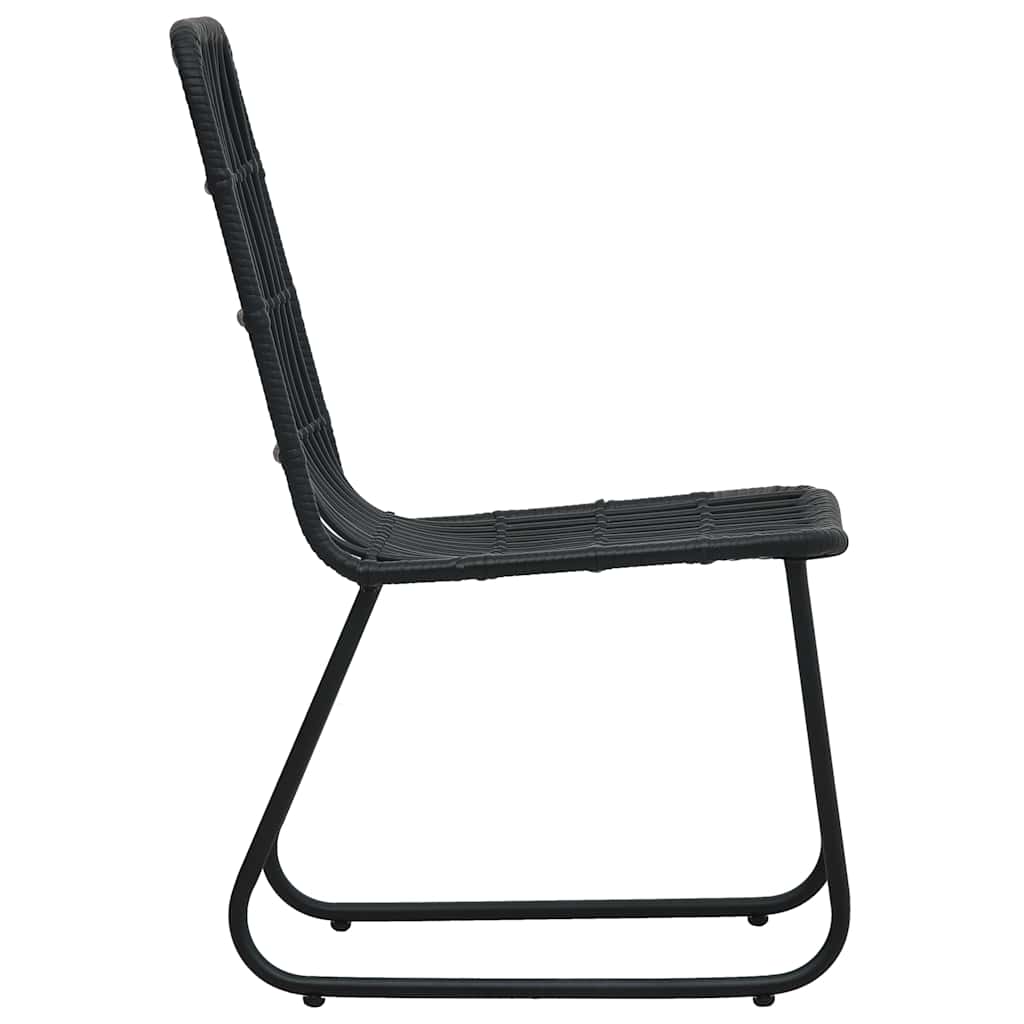 udendørs spisebordssæt 3 dele polyrattan og glas