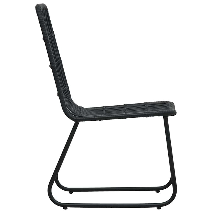 udendørs spisebordssæt 3 dele polyrattan og glas